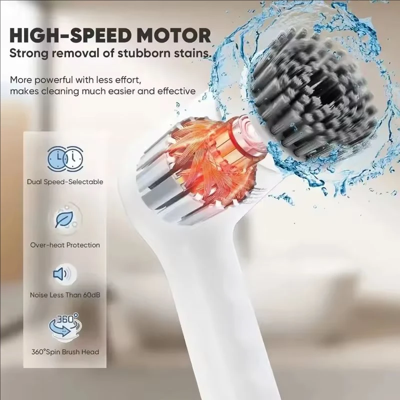 2026 Multifunctional Cleaner Brush Electric Household Cleaning Brushes Electric Kitchen Brush Cleaning Gadgets for Home Spin - Image 5