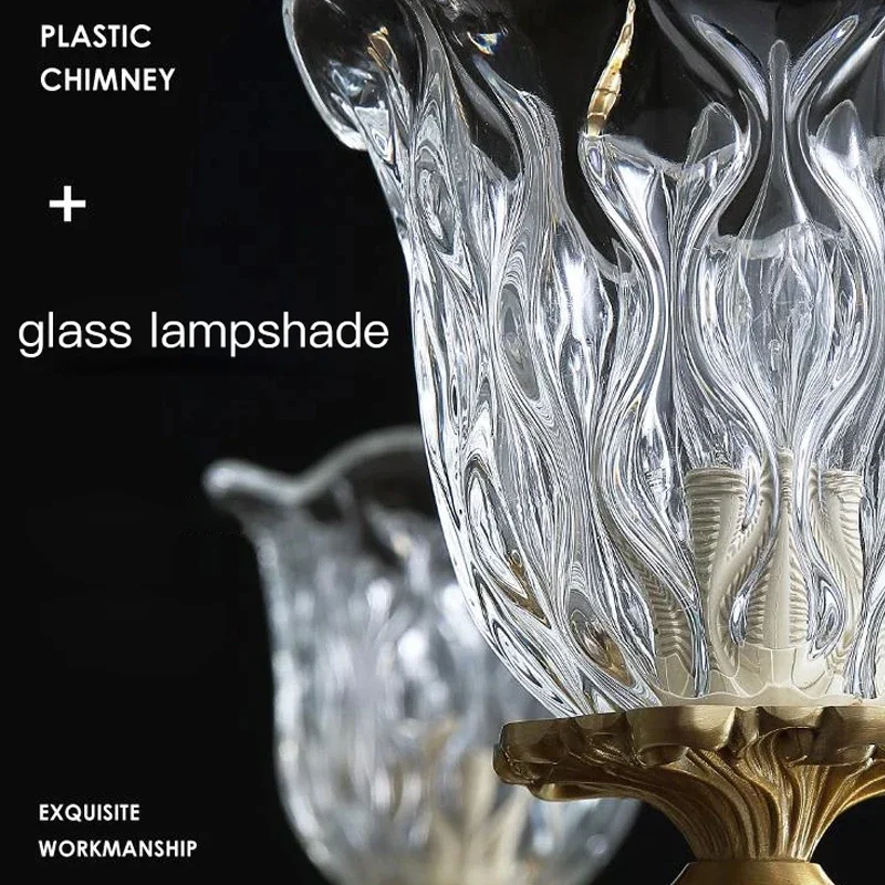 Vintage Glass Pendant Light, Luxury European-Style Living Room Dining Room Lighting Fixture, Elegant Home Decor Lamp - Image 3