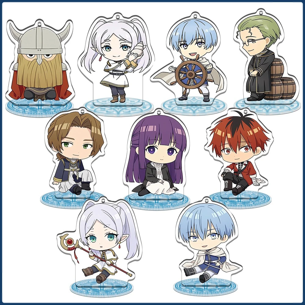 New Frieren: Beyond Journey's End Acrylic Stand Figure Q-version Cute Himmel Fern Stark Anime Collection Model Kid Hobbies Gifts
