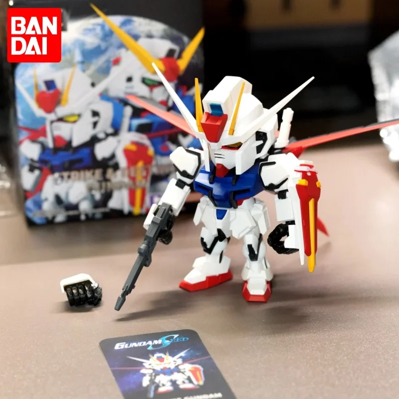 Bandai Qmsv Mini Strike Destiny Gundam Blind Box Action Figure Model Spring Manbo Version Collectible For Anime Hobby Collectors
