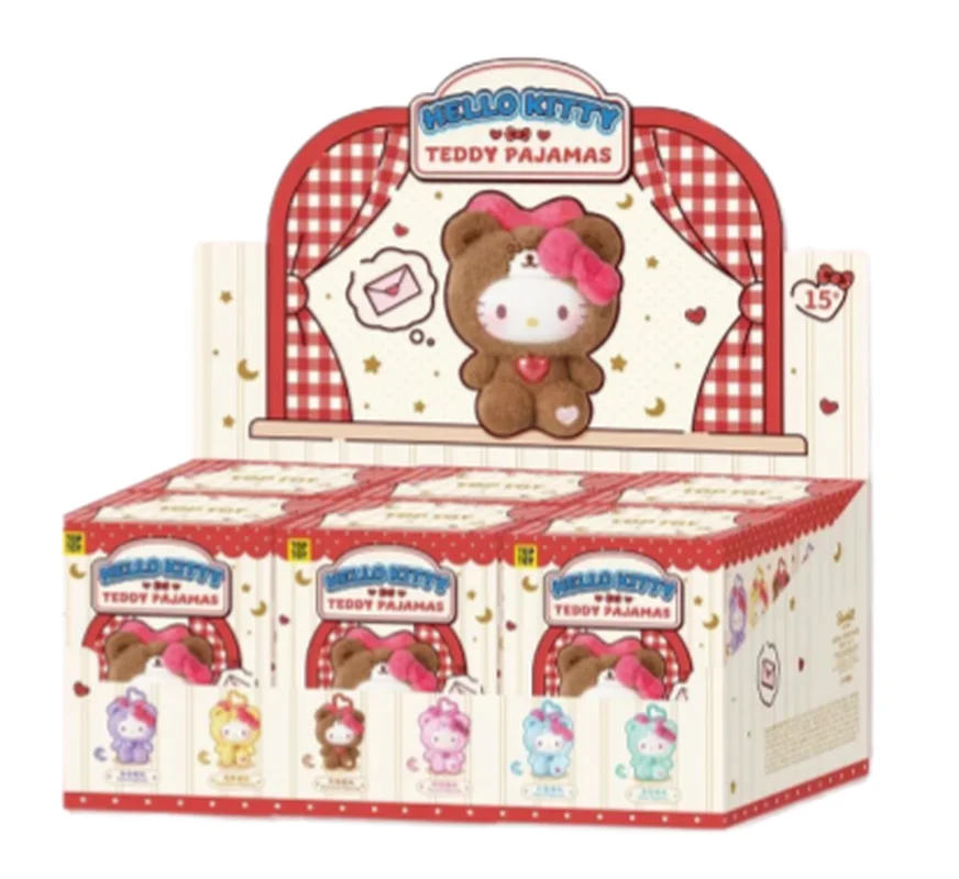 Kitty Cat KT Teddy Sleepwear Series Vinyl Blind Box Cute Ornaments Birthday Gifts Trendy Collectible Toys And Hobbies