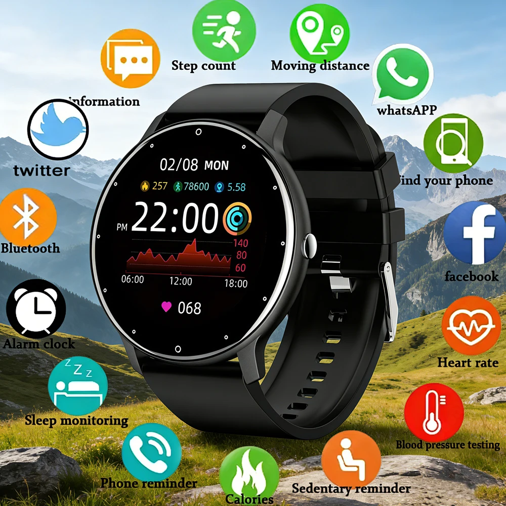 2026 New Ultra-Slim Smart Watch Men 100+ Sports Modes Heart Rate Monitoring AI Voice Assistant Bluetooth Call Smartwatches